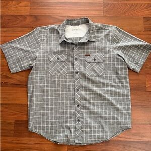 Orvis Charcoal Checkered Casual Shirt